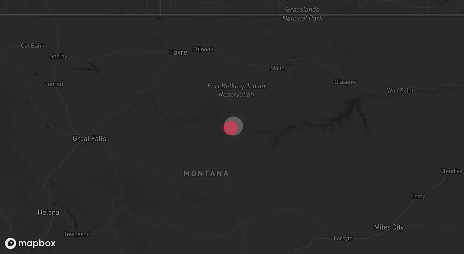 Storm map for 2 areas across Montana