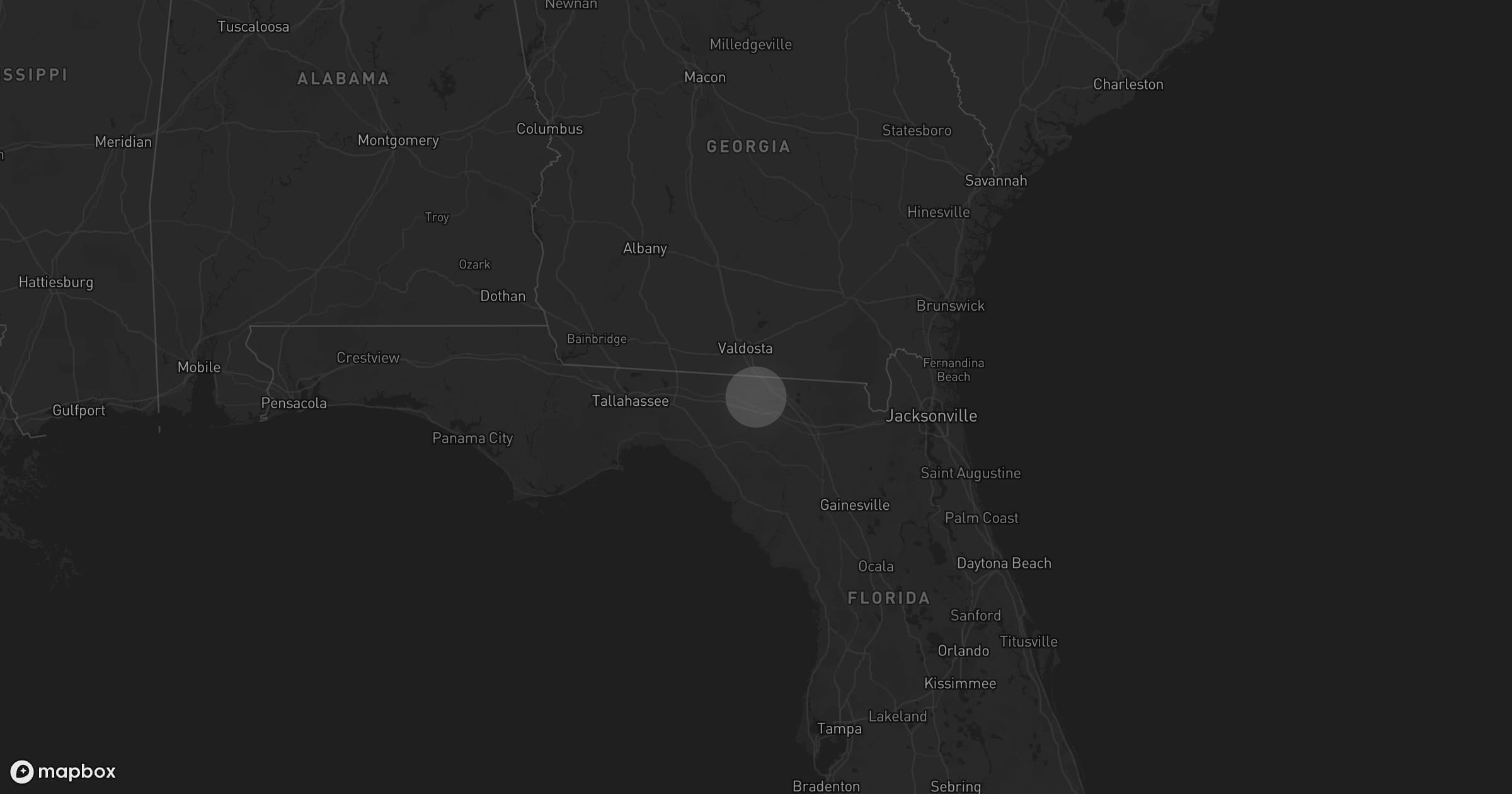 Storm map for 3 areas across Georgia and Florida