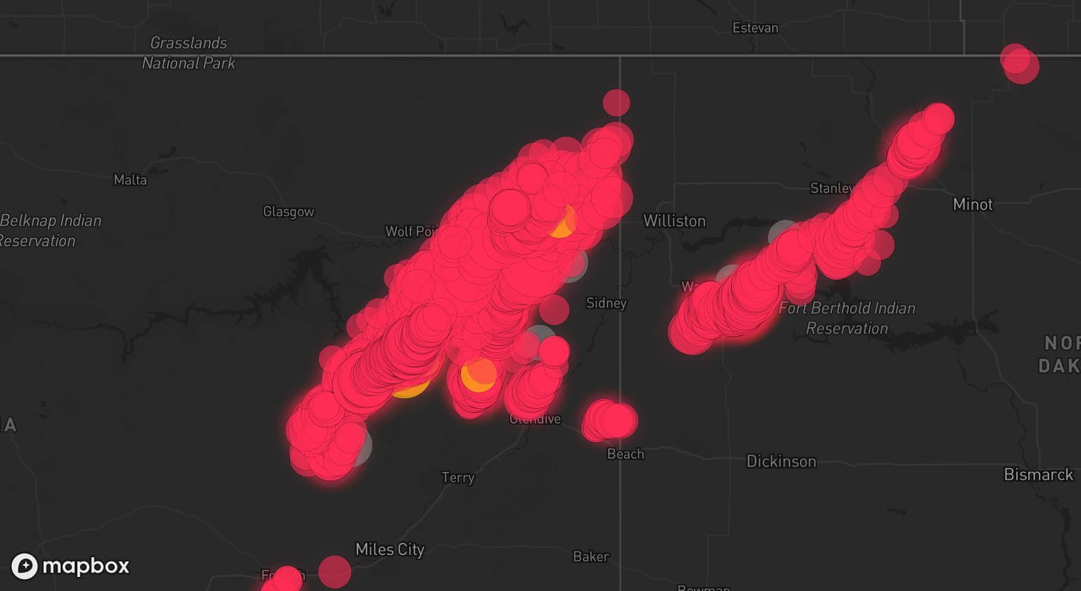 Storm map for 9 areas across Montana and North Dakota
