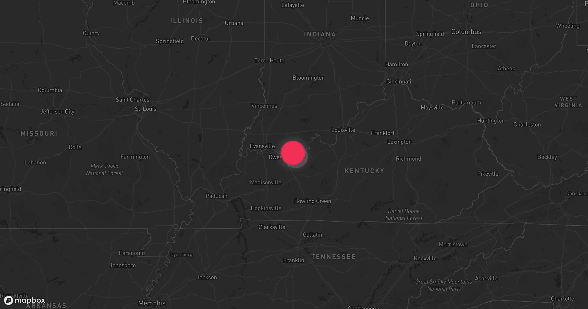 Storm map for the Daviess County, KY area