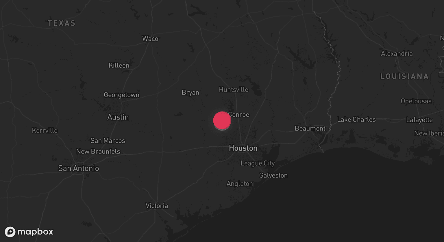 Storm map for the Montgomery County, TX area