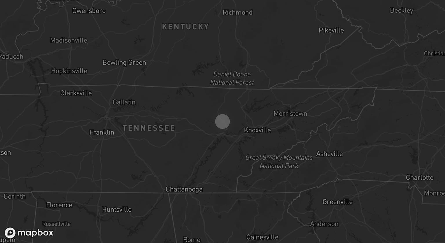 Storm map for the Morgan County, TN area