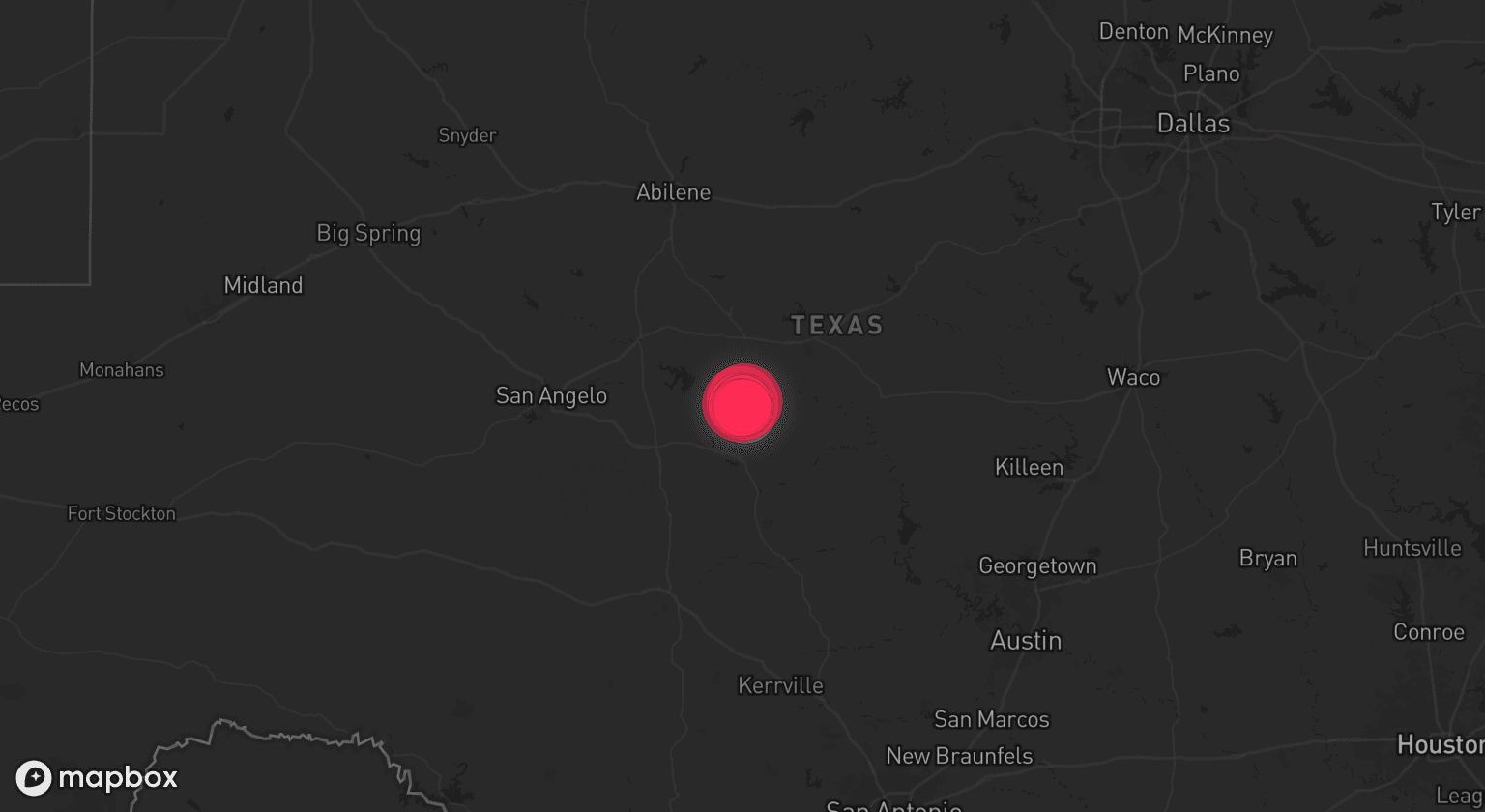 Storm map for the McCulloch County, TX area