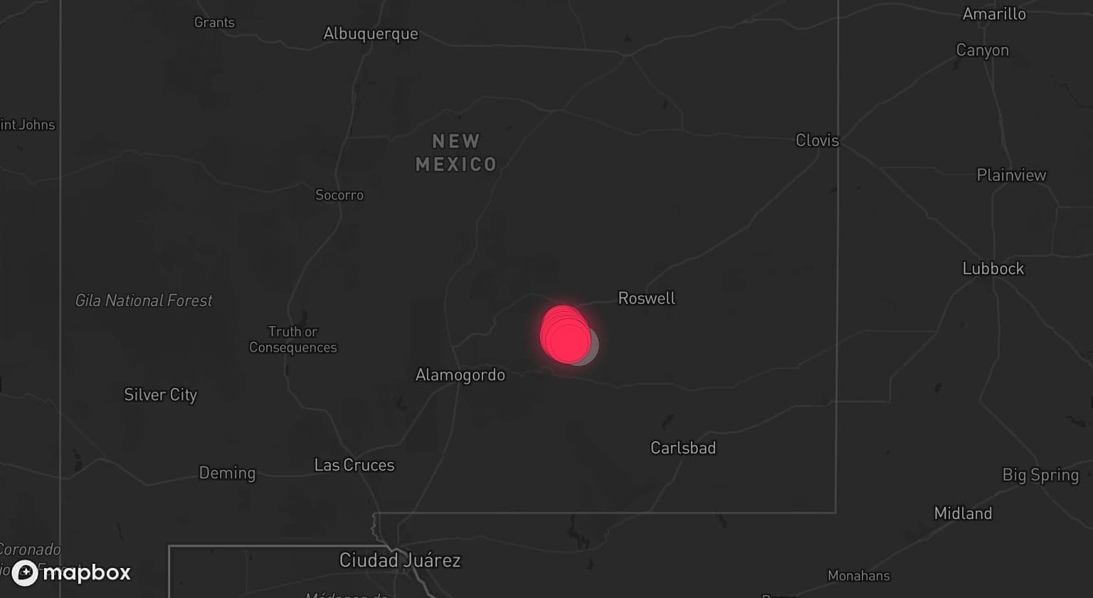 Storm map for 2 areas across New Mexico