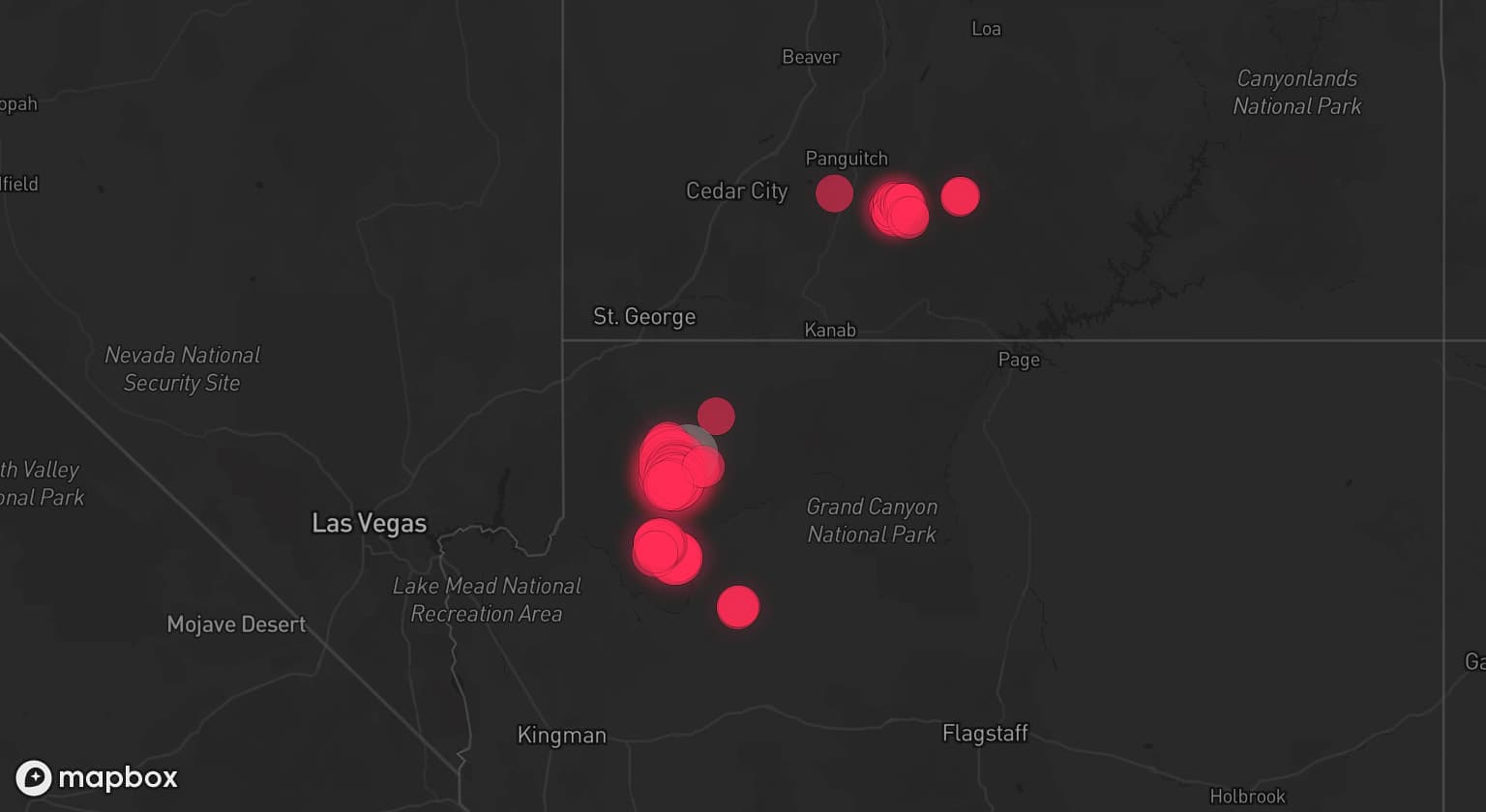 Storm map for the Mohave County, AZ area