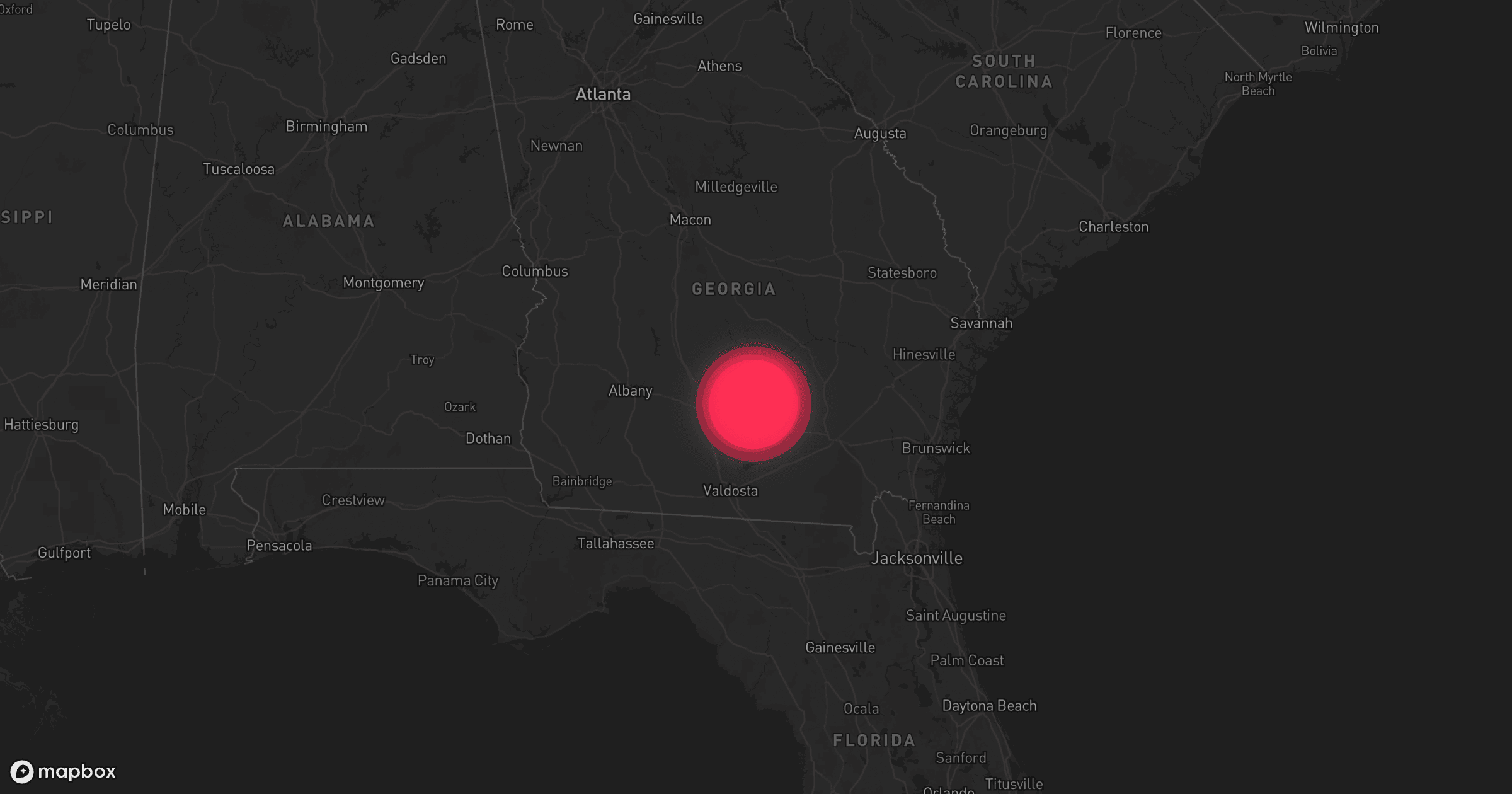 Storm map for 2 areas across Georgia