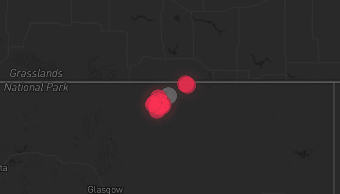 Storm map for the Daniels County, MT area