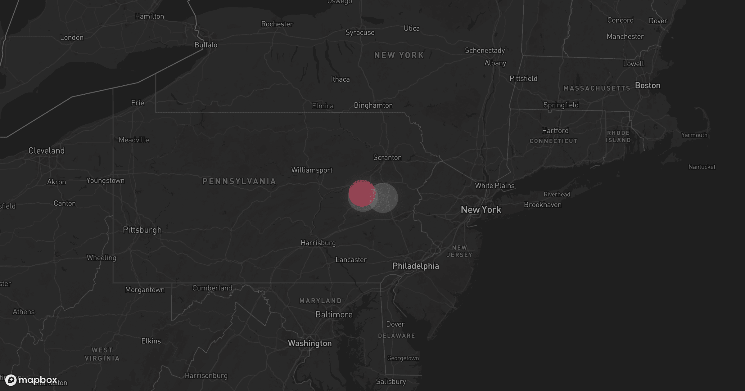 Storm map for 2 areas across Pennsylvania