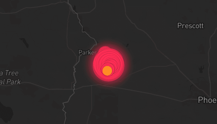 Storm map for the La Paz County, AZ area