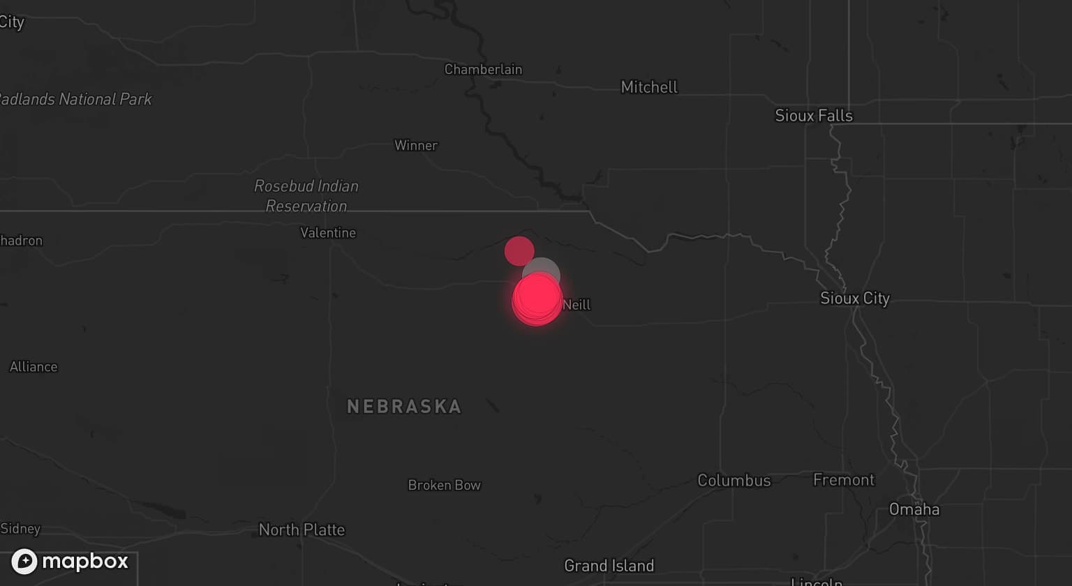 Storm map for the Holt County, NE area