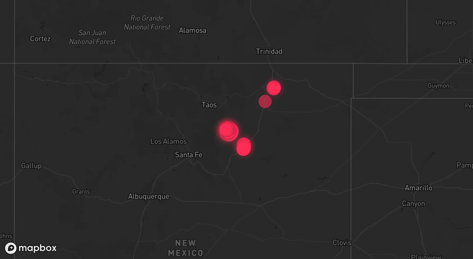 Storm map for the Mora County, NM area
