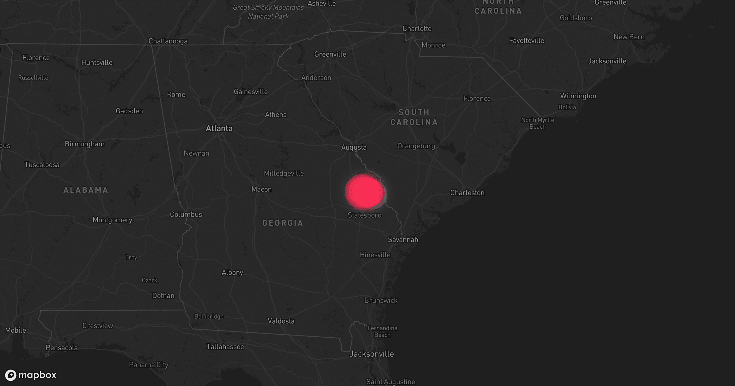 Storm map for the Screven County, GA area