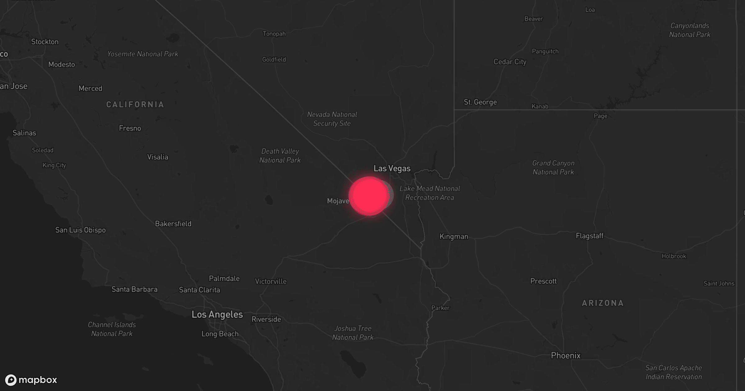 Storm map for the Clark County, NV area