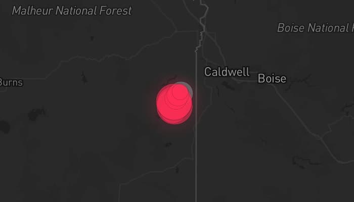 Storm map for the Malheur County, OR area