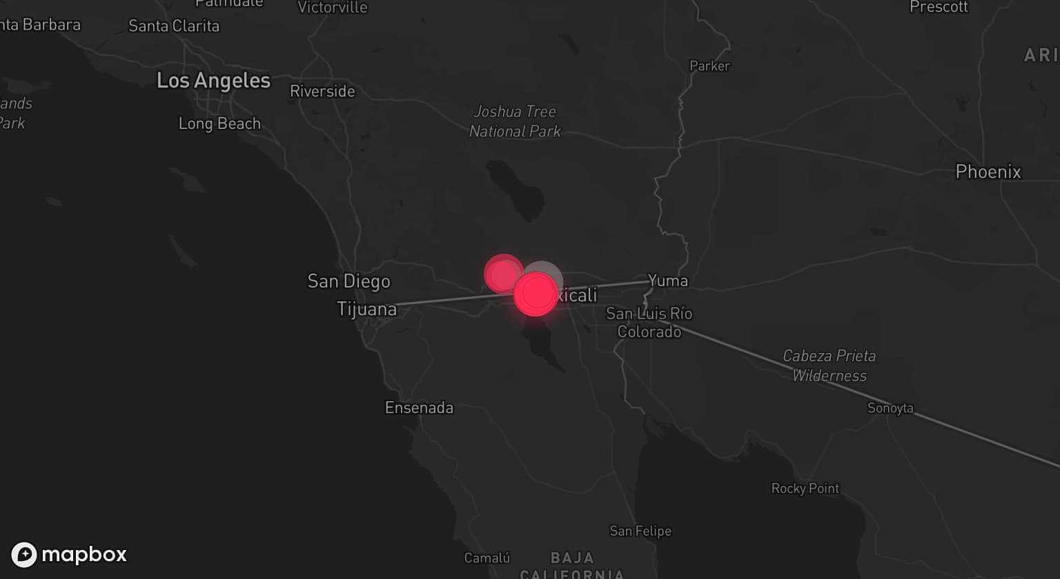 Storm map for 2 areas across California