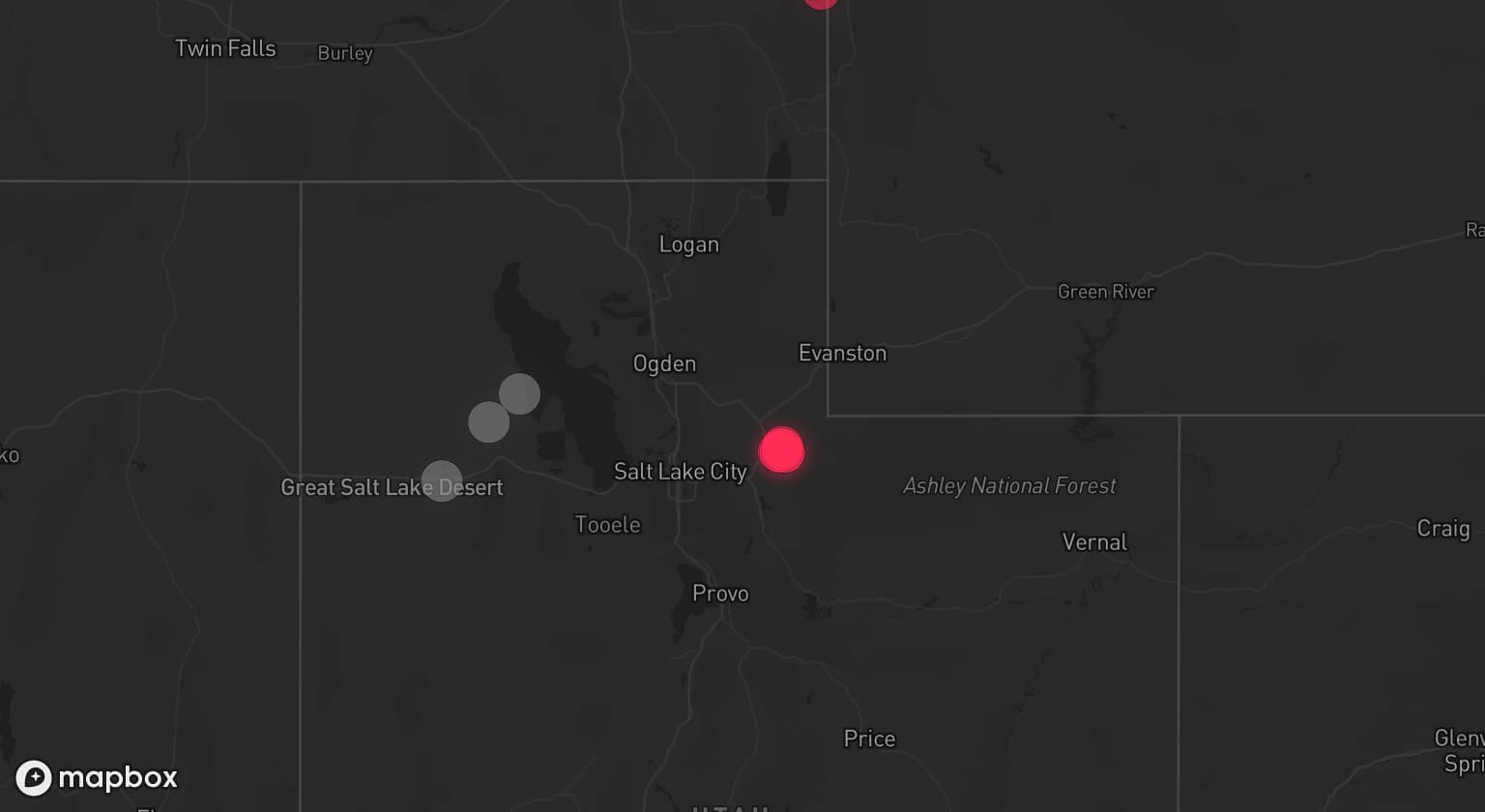 Storm map for 2 areas across Utah
