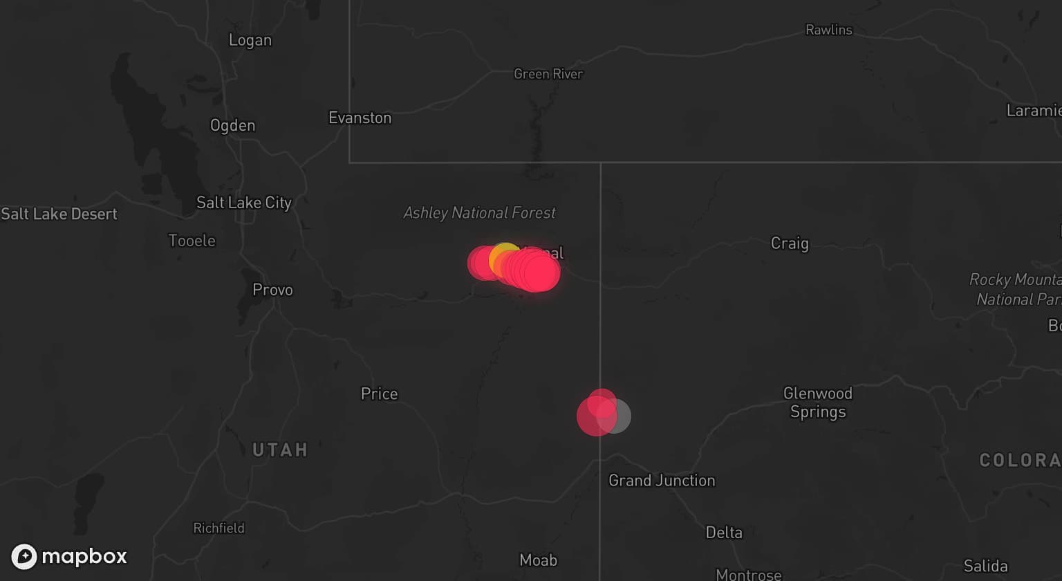 Storm map for 3 areas across Colorado and Utah