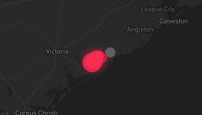 Storm map for the Matagorda County, TX area