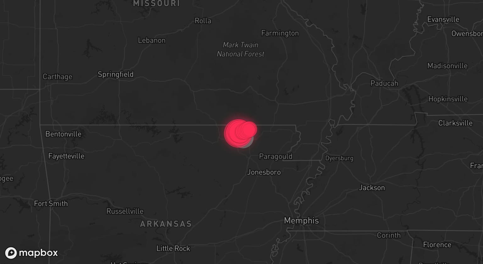 Storm map for the Randolph County, AR area