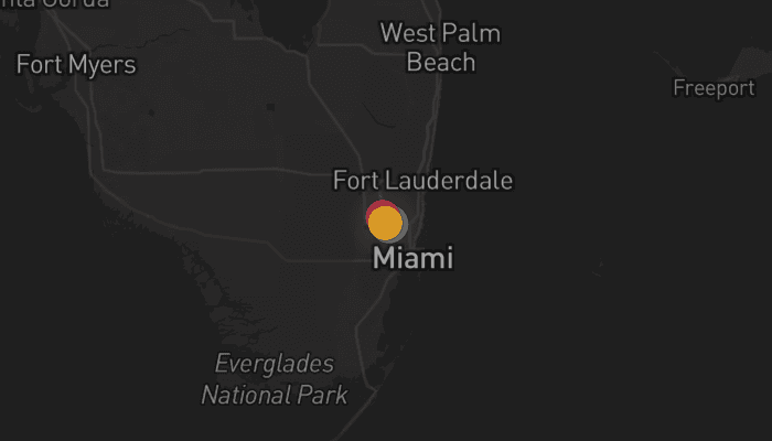 Storm map for the Country Club, FL area