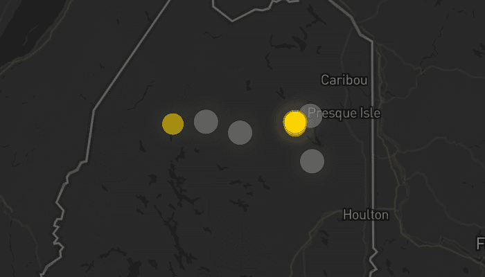 Storm map for 3 areas across Maine