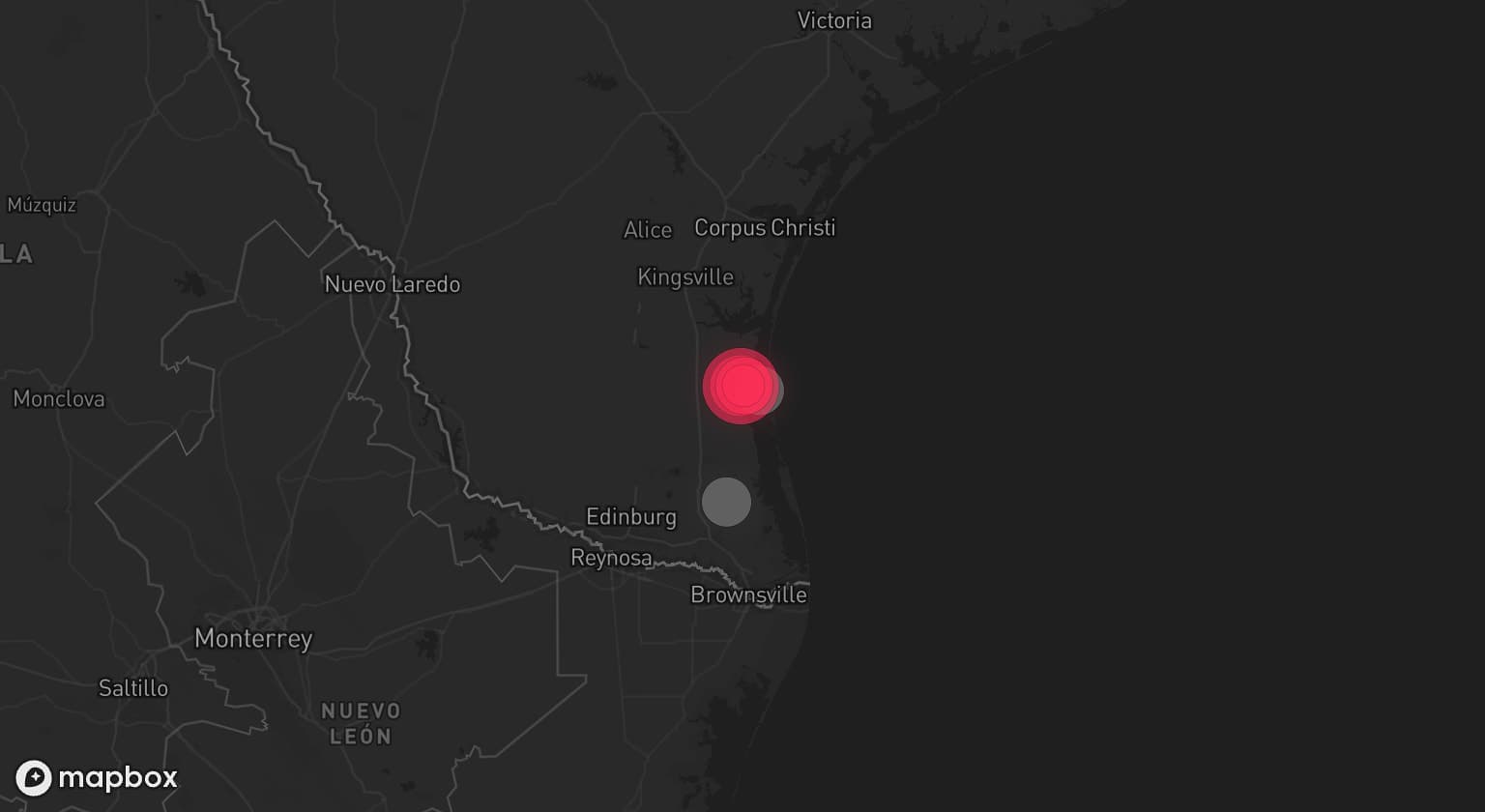 Storm map for 2 areas across Texas