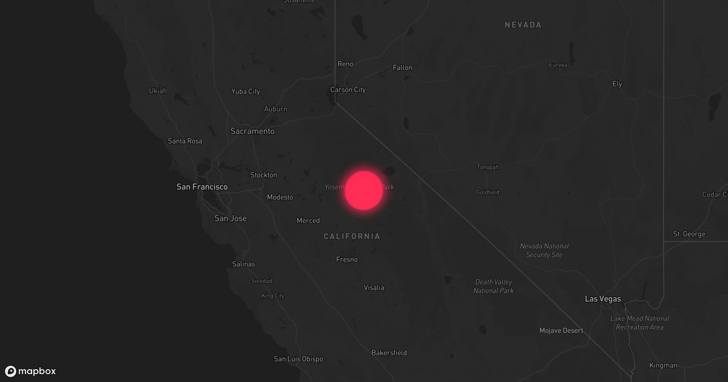 Storm map for the Mariposa County, CA area