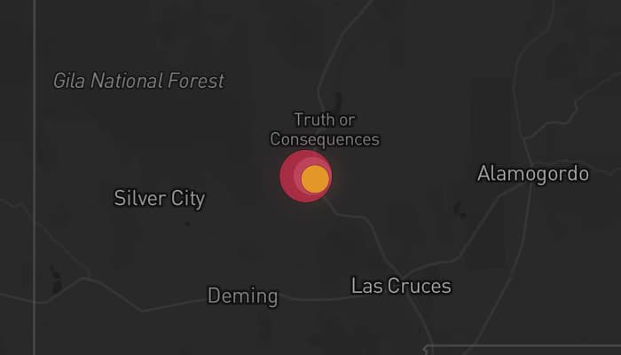 Storm map for the Sierra County, NM area