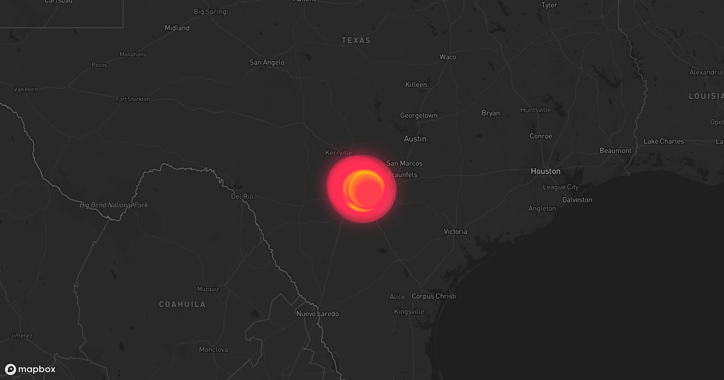 Storm map for 2 areas across Texas