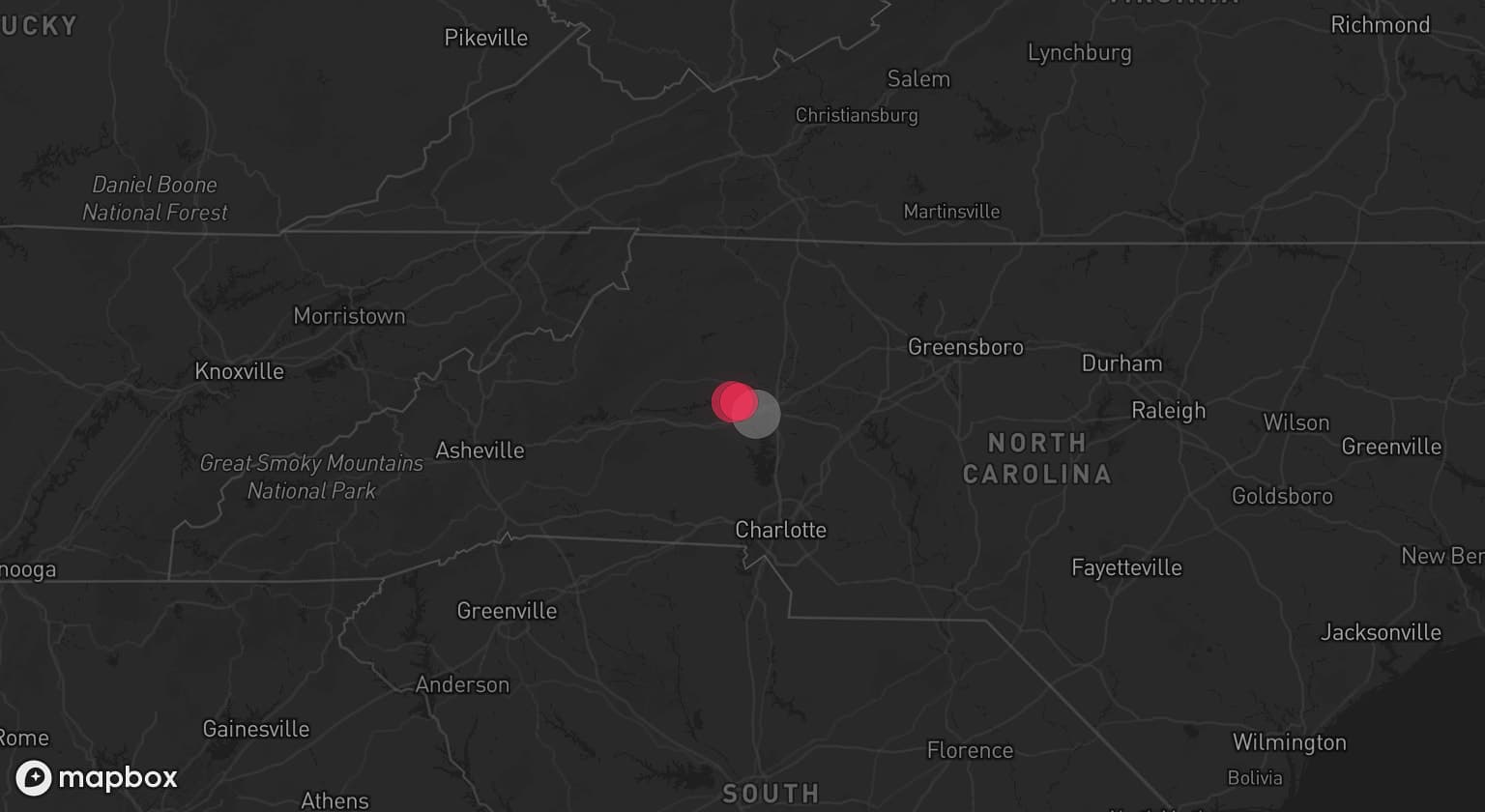 Storm map for the Iredell County, NC area