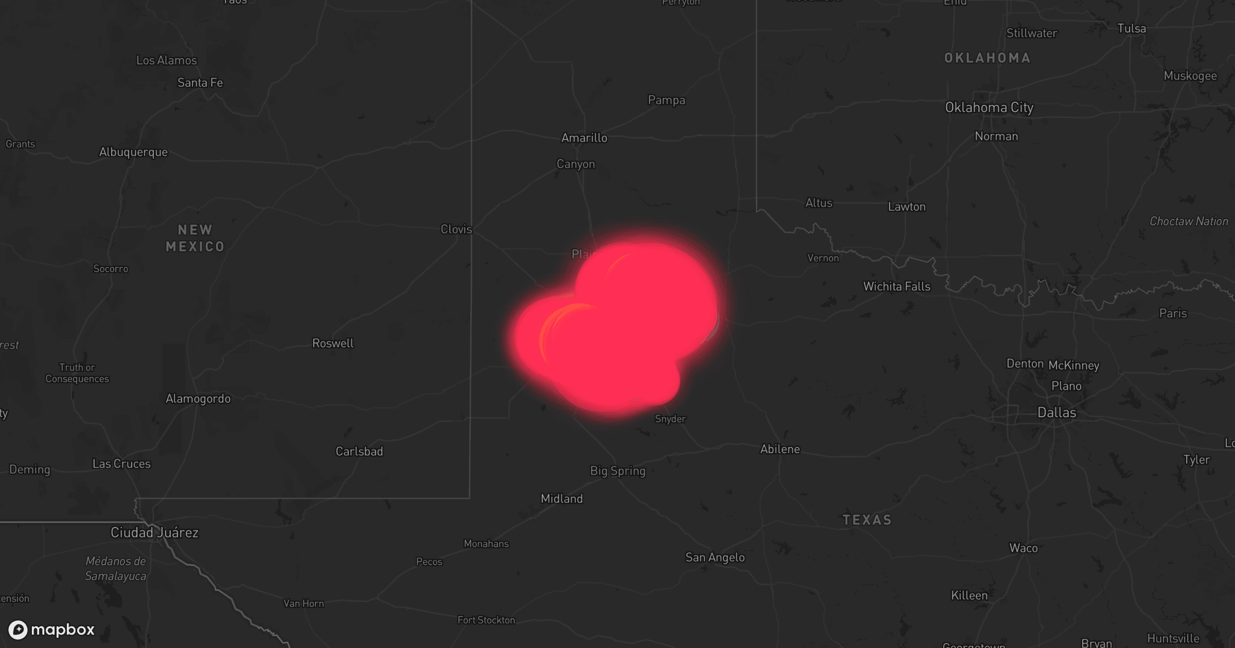 Storm map for 10 areas across Texas