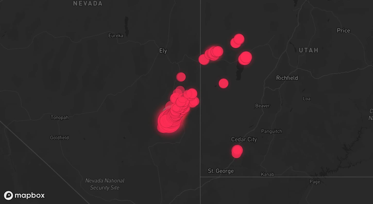 Storm map for the Lincoln County, NV area