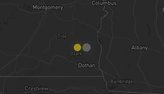 Storm map for the Henry County, AL area
