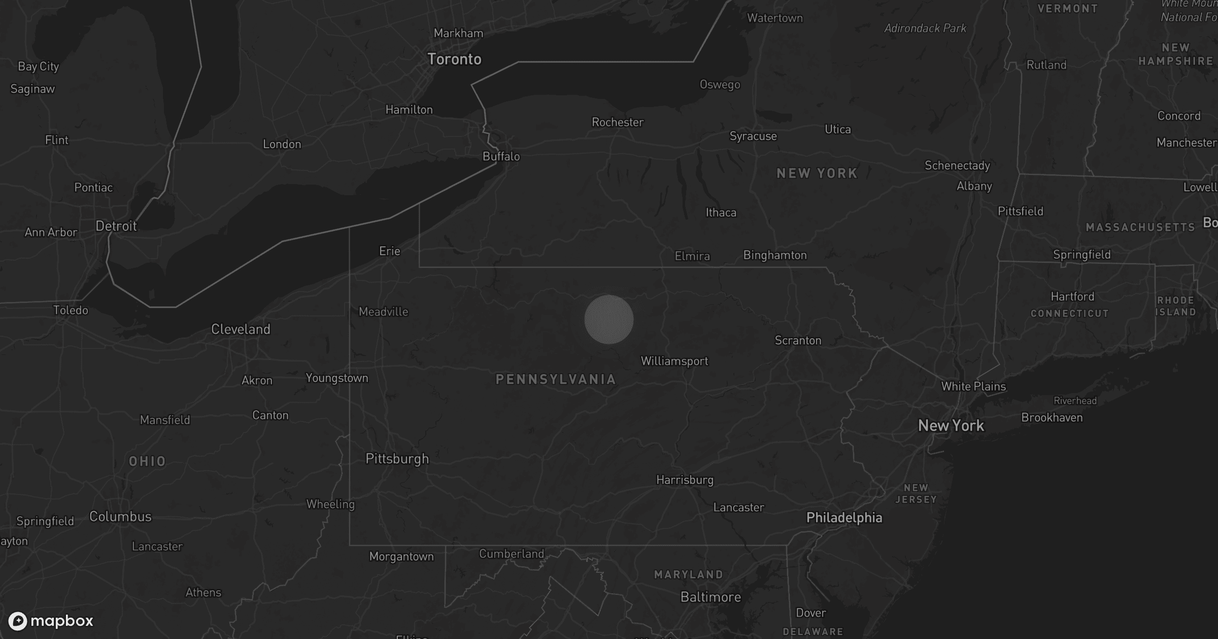 Storm map for the Potter County, PA area