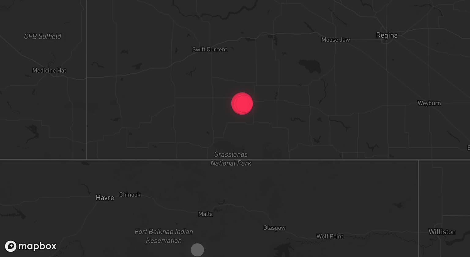 Storm map for the Phillips County, MT area