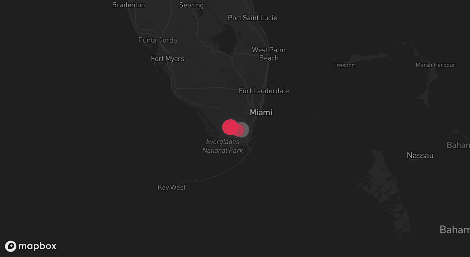 Storm map for the Homestead, FL area