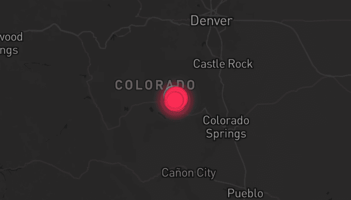 Storm map for the Park County, CO area
