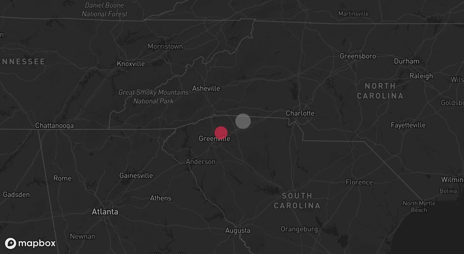 Storm map for the Spartanburg County, SC area