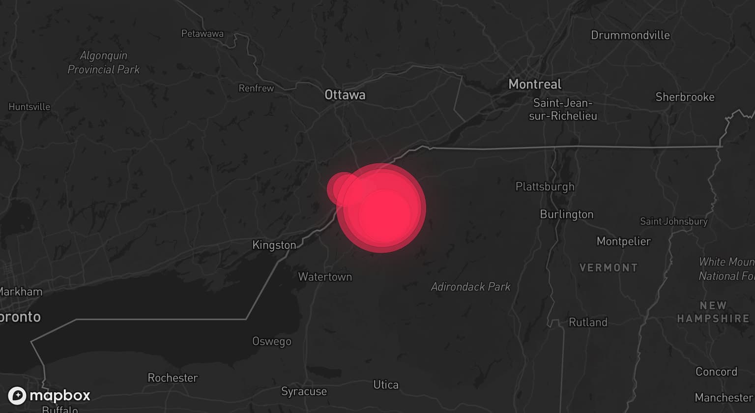 Storm map for 2 areas across New York