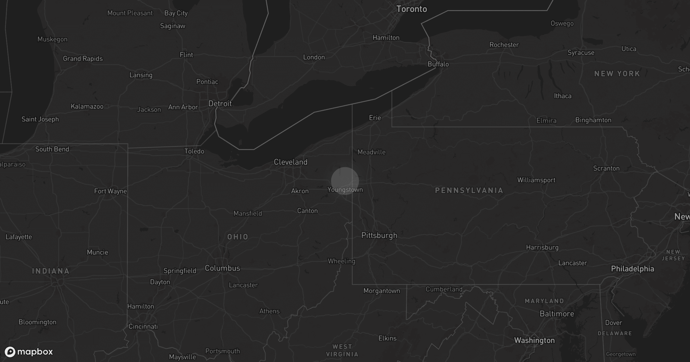 Storm map for 2 areas across Ohio and Pennsylvania