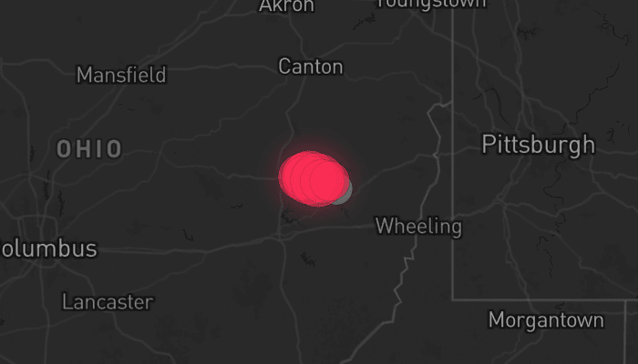 Storm map for the Harrison County, OH area