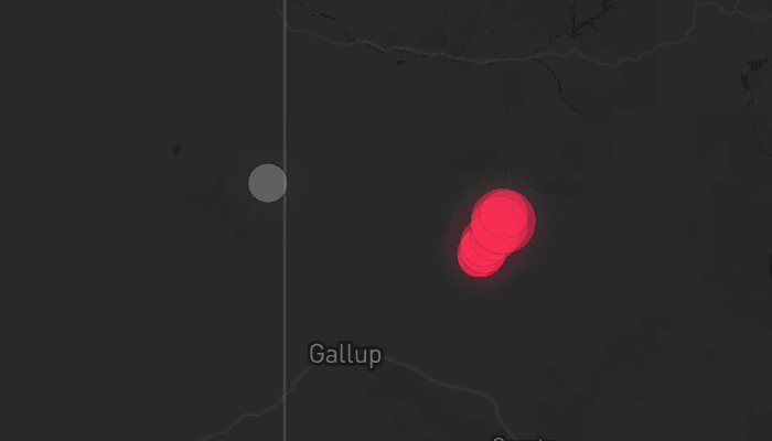 Storm map for 2 areas across New Mexico and Arizona