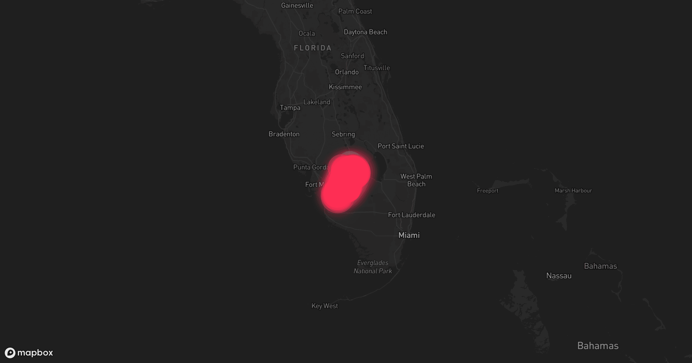 Storm map for 2 areas across Florida
