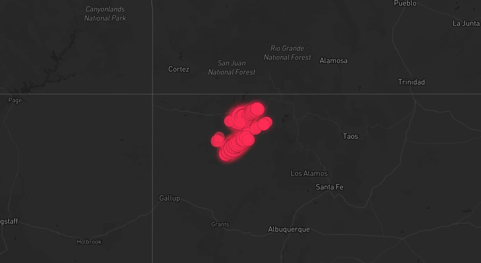 Storm map for the Rio Arriba County, NM area