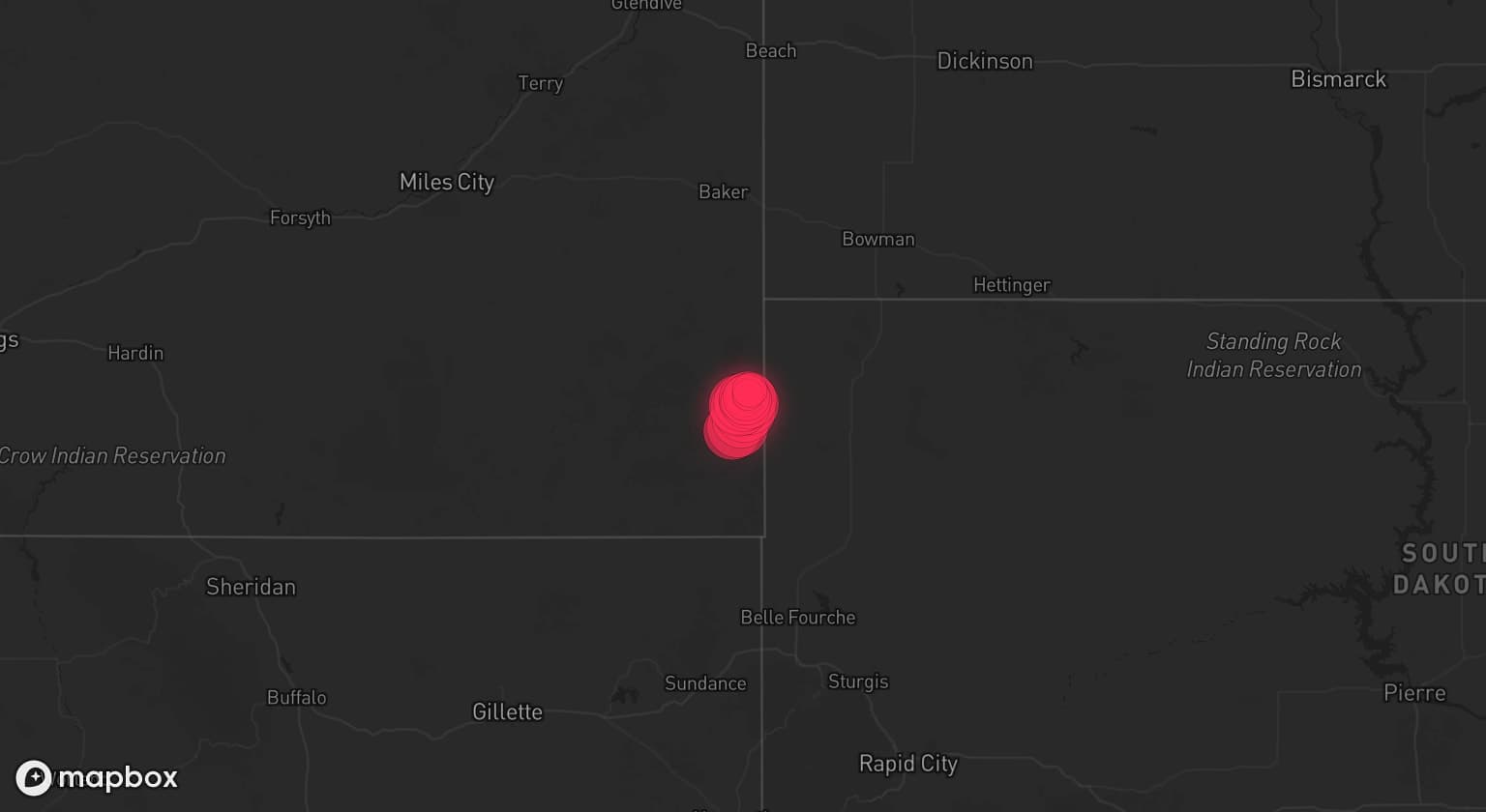 Storm map for the Carter County, MT area