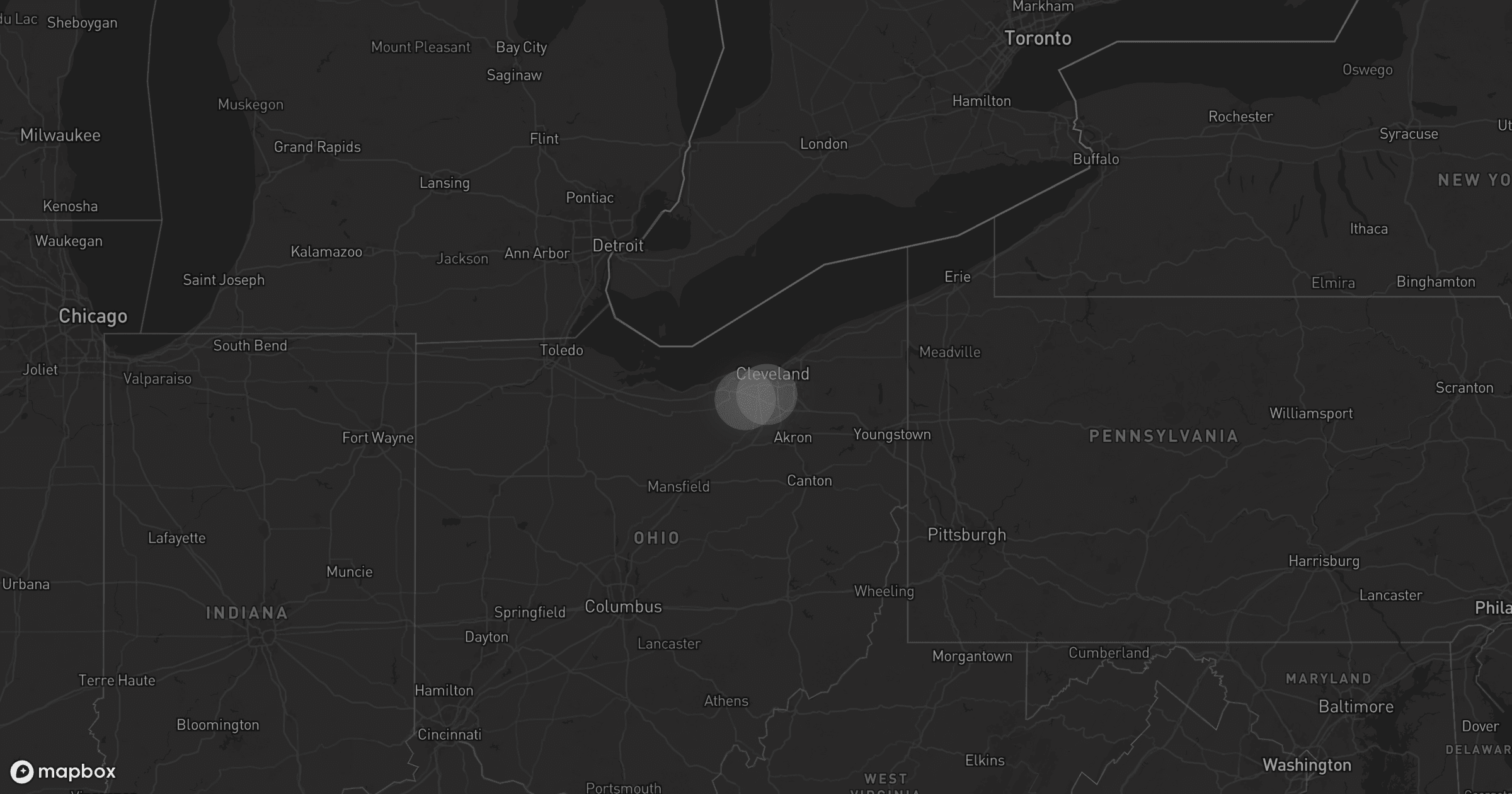 Storm map for 2 areas across Ohio