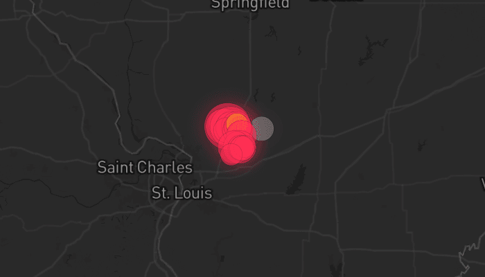 Storm map for the Bond County, IL area