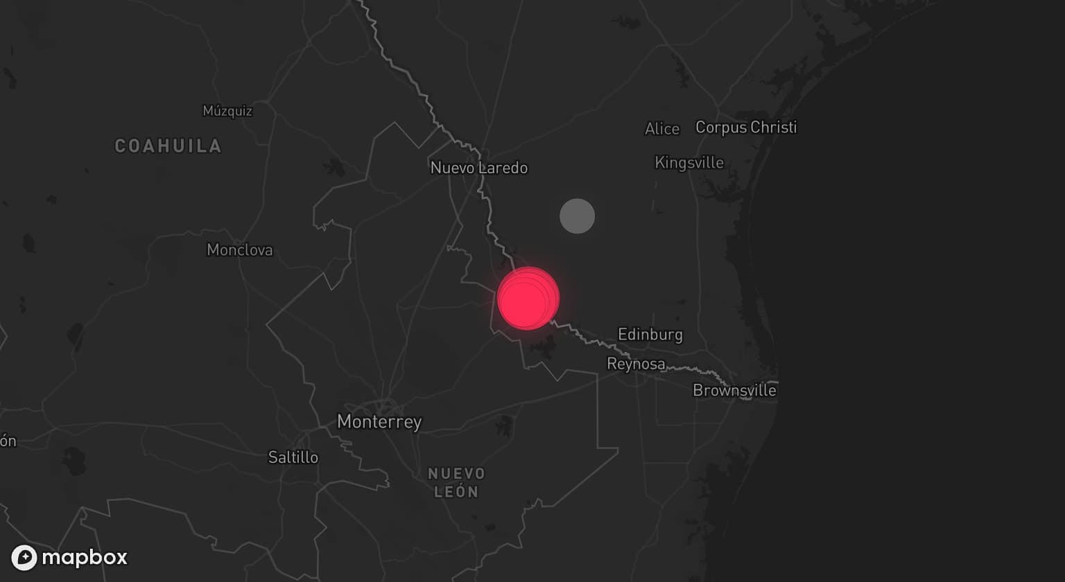 Storm map for 2 areas across Texas and MX-TAM