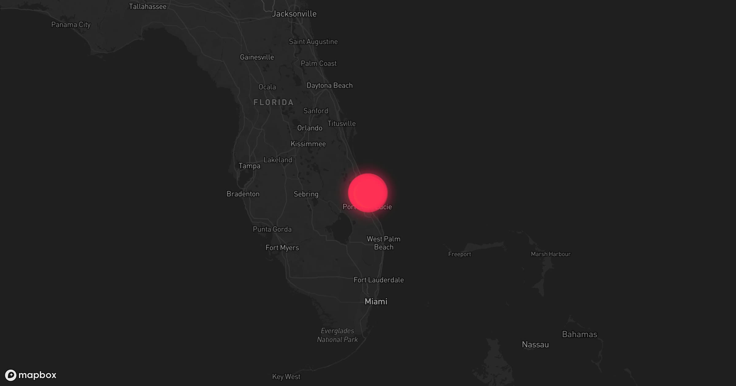 Storm map for 4 areas across Florida
