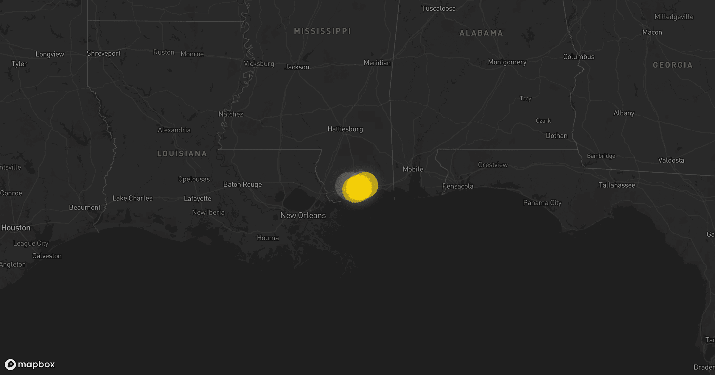 Storm map for 2 areas across Mississippi